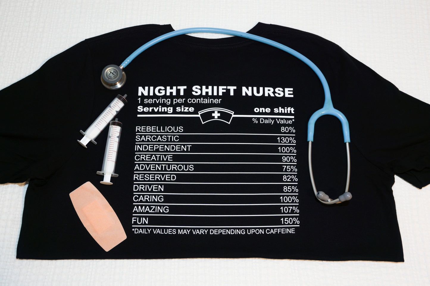 Night Shift Nurse Nutritional Value Shirt